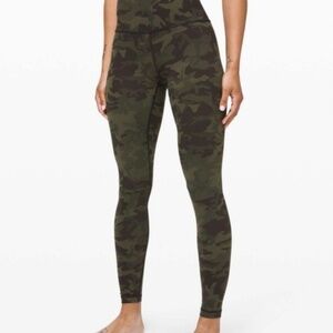Lululemon Wunder Under High-Rise Tight 28" Incognito Camo Multi Gator Green